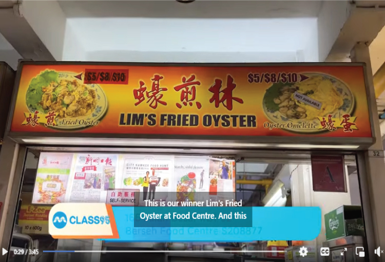 Singapore Food Lim's Fried Oyster Class 95